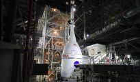 NASA’s Artemis II Space Launch System rocket rolls out at Kennedy Space Center ahead of the first crewed Moon mission since Apollo.