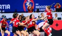 Austrian women's indoor hockey team training in Vienna before EuroHockey 2026.
