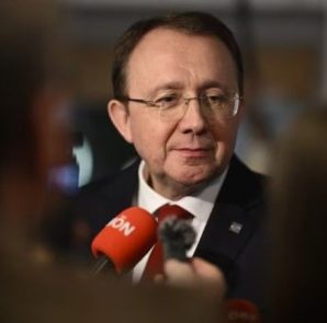 Preliminary results graph of the 2026 St. Pölten municipal council election showing the SPÖ's decline.