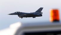 NATO fighter jet conducting air defense patrol over Baltic airspace.