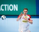 Austria's Nikola Bilyk in action at the EHF EURO 2026 handball championship.