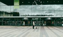 Shoppers at Wien Hauptbahnhof during the Epiphany public holiday in Vienna.