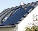 Rooftop solar panels on a house in Austria, illustrating peer-to-peer electricity sharing