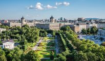 Green park area near Grinzinger Anger in Vienna's 19th district Döbling where the proposed Richard-Lugner-Park was blocked.
