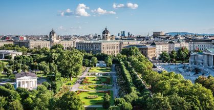 Green park area near Grinzinger Anger in Vienna's 19th district Döbling where the proposed Richard-Lugner-Park was blocked.